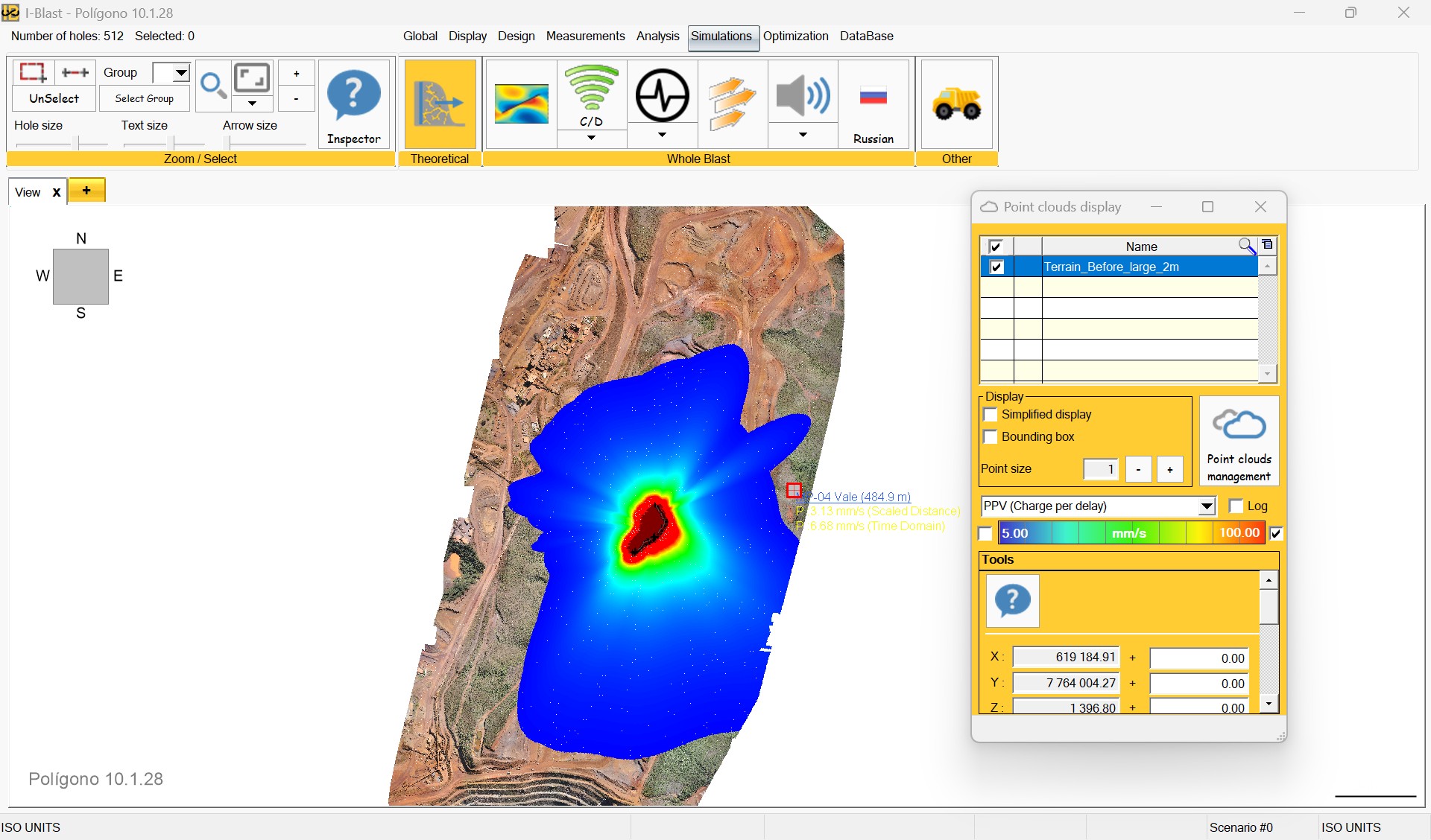 2D iso-vibration scaled distance