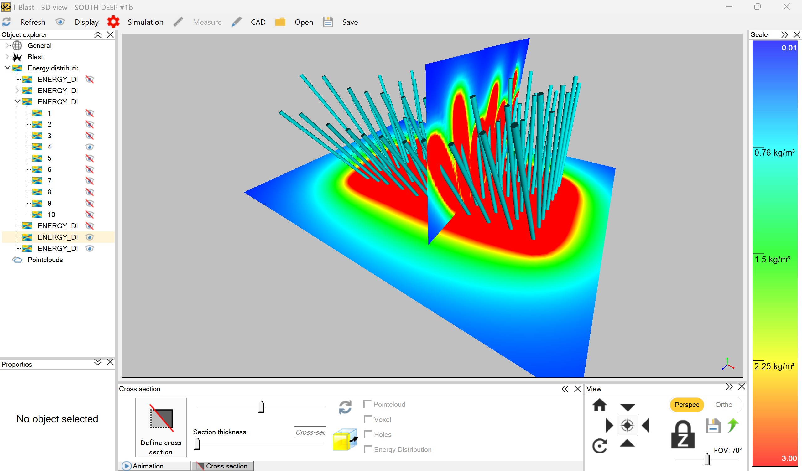 Energy distribution cross-section