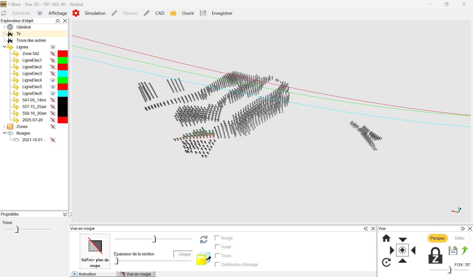 Multiple blast 3D view