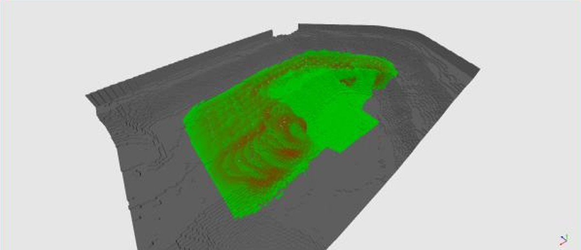 Simulation de fragmentation sur le gradin avant tir dans I-Blast