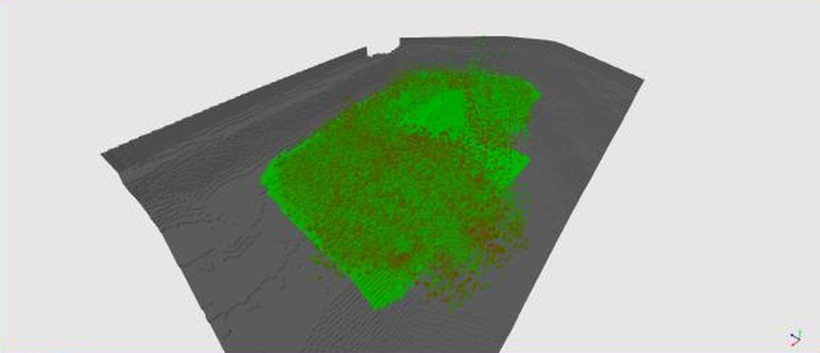 Voxels en mouvement pendant la simulation balistique